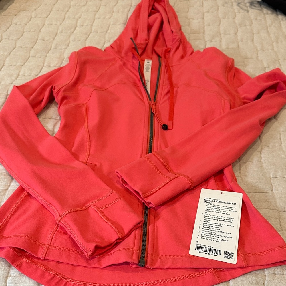 lululemon athletica coral Hooded Full-Zip Jacket